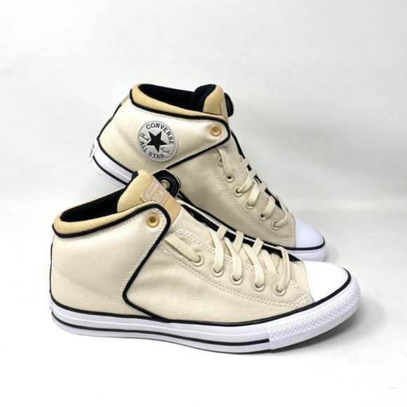 Converse Shoes Mens Ctas High Street MID Natural Ivory Beige Canvas Size 170935F - Picture 1 of 9